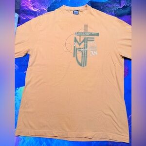 Marithe Francois Girbaud Pail Yellow Short-Sleeve Tee with Green Graphic